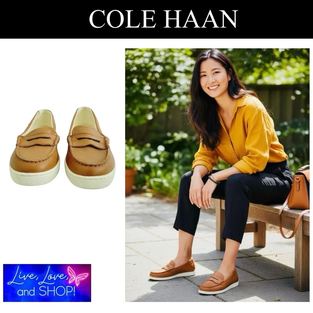 COLE HAAN Nantucket Leather Penny Loafers, NWOT